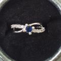 Bague neuve plaqué argent grandeur 8 10$