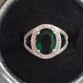 Bague plaqué argent grandeur 7 et demi 10$