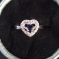 Bague plaqué argent grandeur 7 et demi 10$