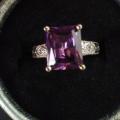 Bague neuve plaqué argent grandeur 8 10$