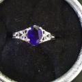 Bague plaqué argent grandeur 7 et demi 10$