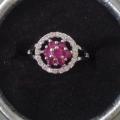 Bague neuve plaqué argent grandeur 8 10$