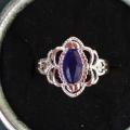 Bague neuve plaqué argent grandeur 8 10$
