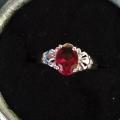 Bague neuve plaqué argent grandeur 8 10$