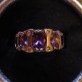 Bague plaqué argent grandeur 7 et demi 10$