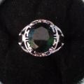 Bague plaqué argent grandeur 6 10$