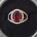 Bague neuve plaqué argent grandeur 8 10$