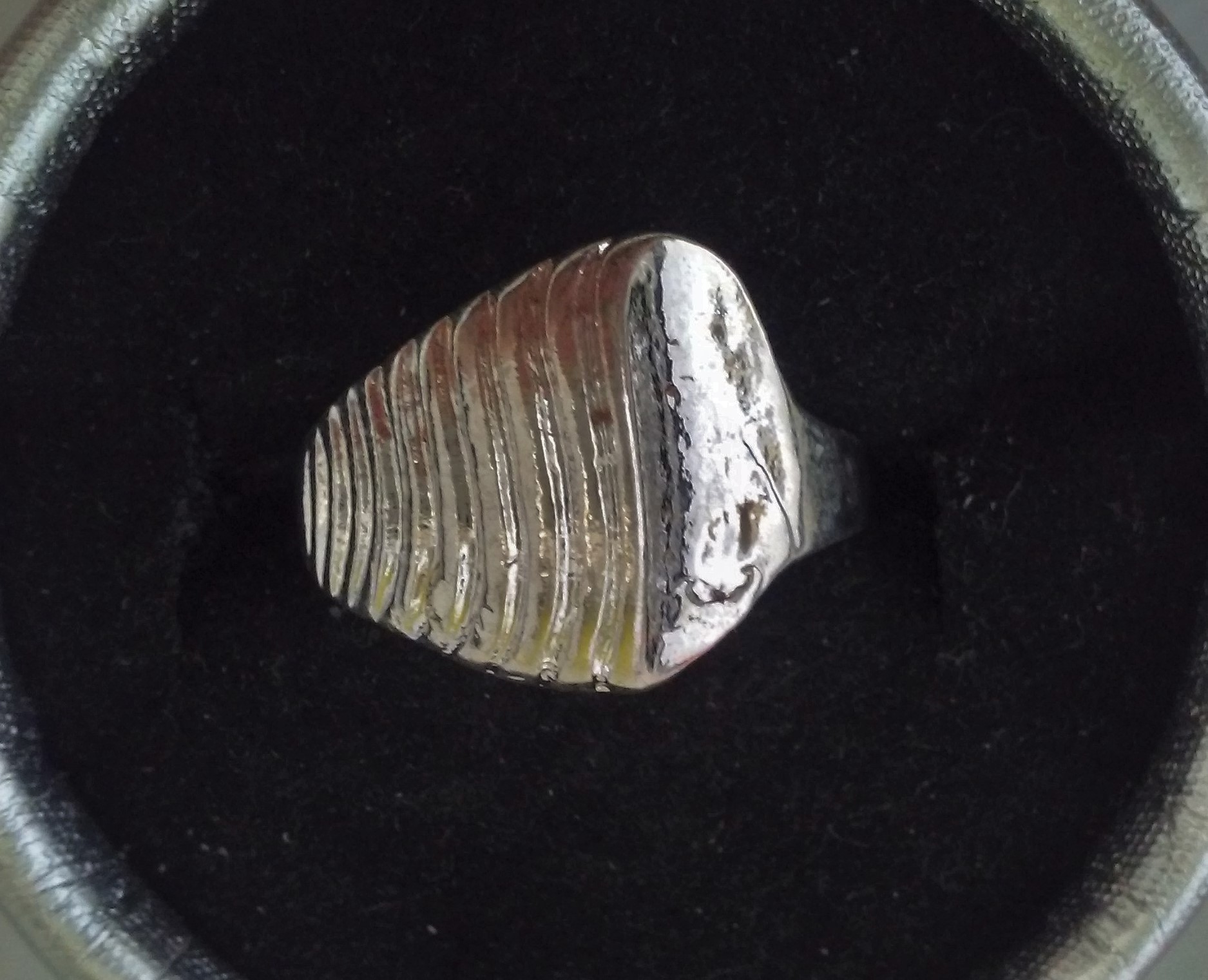 Bague neuve plaqué argent grandeur 8 et demi 10$