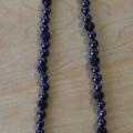 collier de perles noirs avec cristaux 30$